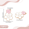 50Pcs Alloy Enamel Pendants ENAM-GA0001-23-2