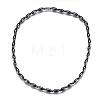Magnetic Synthetic Hematite Beaded Necklaces NJEW-P190-13O-1