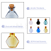 18Pcs 9 Colors Hexagon Dollhouse Miniature Glass Cork Bottles Ornament AJEW-DC0001-11-4