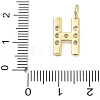 Brass Micro Pave Clear Cubic Zirconia Pendants KK-I476-01G-H-3