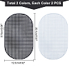 4Pcs 2 Colors Plastic Mesh Canvas Sheets DIY-WR0002-12-2