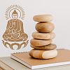 US 1 Set Buddhist PET Hollow Out Drawing Painting Stencils DIY-MA0001-97-5