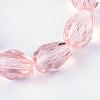 Transparent Glass Bead Strands GLAA-R024-6x8mm-08-1