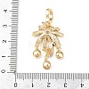Brass Micro Pave Cubic Zirconia Pendants Bails KK-H524-01G-01-3