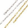 DIY 4m Flat & Oval Brass Paperclip Chains Necklace Making Kits DIY-FS0001-19-2