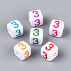 Opaque Acrylic European Large Hole Beads SACR-N020-01A-04-1