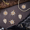 9Pcs 3 Style Brass Micro Pave Cubic Zirconia Pendants KK-DC0002-70-7