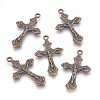 Tibetan Style Crucifix Pendants X-MLF11118Y-NF-2