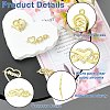 4Pcs 4 Styles Heart Brass Micro Pave Clear Cubic Zirconia Connector Charmss KK-CJ0005-73-3