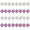32Pcs 2 Colors 201 Stainless Steel Connector Charms FIND-CA0007-68-1