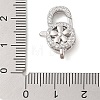 Brass Micro Pave Clear Cubic Zirconia Lobster Claw Clasps KK-S388-23P-3