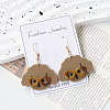 Dog Head Acrylic Dangle Earrings FS-WG7FCFA-02-1