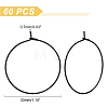 60Pcs 316L Surgical Stainless Steel Hoop Earring Findings STAS-DC0010-95-2