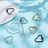 6Pcs 3 Colors 304 Stainless Steel Screw Carabiner Lock Charms STAS-UN0064-05-4