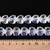 Electroplate Transparent Glass Beads Strands EGLA-B012-AB10-4