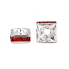 Brass Rhinestone Spacer Beads RSB072-08S-3
