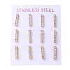 PVD Vacuum Plating 304 Stainless Steel Stud Earring EJEW-C099-08RG-1