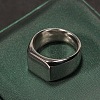 Square Titanium Steel Finger Rings WGB1DFB-20-1