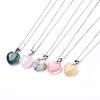 Natural & Synthetic Gemstone Pendant Necklaces NJEW-JN02162-1
