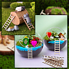 60Pcs 4 Style Miniature Unfinished Wood Ladder FIND-FH0004-96-6