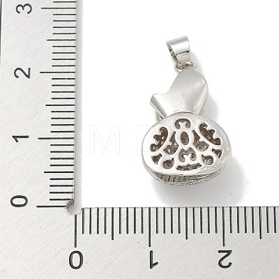 Rack Plating Brass Micro Pave Cubic Zirconia Pendants KK-L224-054P-1