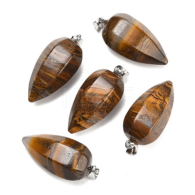 Natural Tiger Iron Pendants GG-K002-16V-1