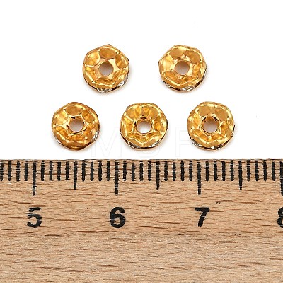 Iron Crystal Rhinestone Spacer Beads RB-A008-6MM-G-1