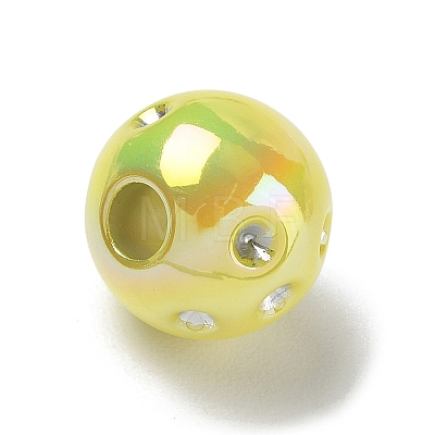 UV Plating Opaque Acrylic European Bead Rhinestone Settings AC-CBA6658-06C-1