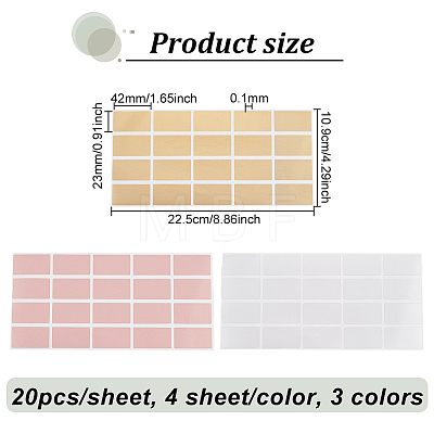 12 Sheets 3 Colors Coated Scratch Off Film Password Stickers DIY-FG0004-10-1