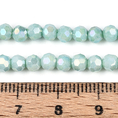 Anti-Tarnish Electroplate Glass Beads Strands EGLA-T021-4mm-15-08-1
