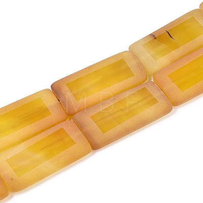Dyed Natural Yellow Agate Beads Strands G-T144-25A-1