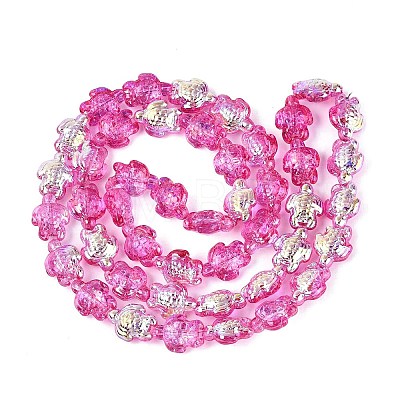 Electroplate Transparent Glass Beads Strands EGLA-N055-04A-05-1