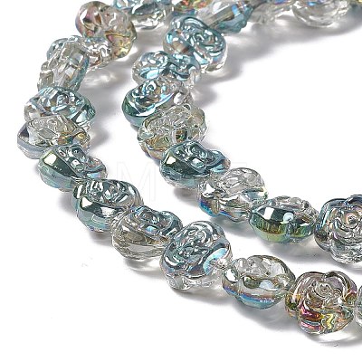 Electroplate Glass Beads Strands EGLA-L040-HP01-1