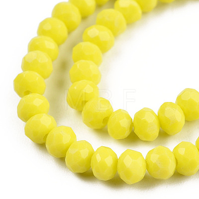 Opaque Solid Color Glass Beads Strands EGLA-A034-P10mm-D26-1