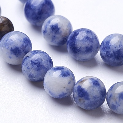Natural Blue Spot Jasper Beads Strands G-D855-10-6mm-1