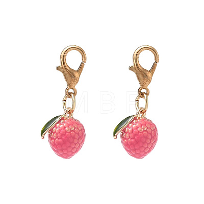 Brass Enamel Pendant Decorations HJEW-YW00573-06-1