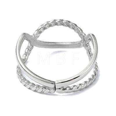 304 Stainless Steel Open Cuff Rings RJEW-M019-55P-1