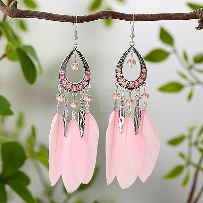 Alloy Rhinestone Teardrop Dangle Earrings FS-WGBDF6F-10-1