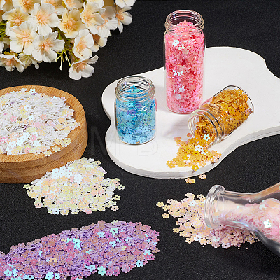 180G 6 Colors Plastic Sequins Beads PVC-CP0001-03-1