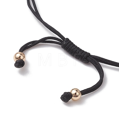 Brass & Nylon Thread Braided Bead Bracelets for Women BJEW-JB10751-02-1