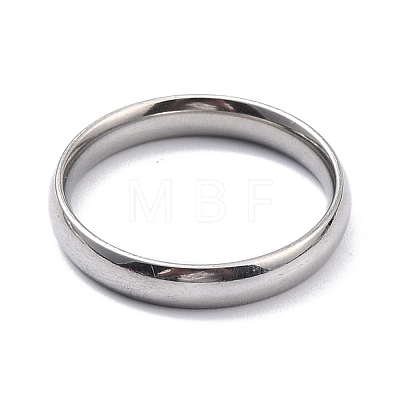 Ion Plating(IP) 304 Stainless Steel Simple Plain Band Finger Ring for Women RJEW-B036-09-1
