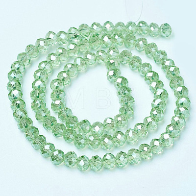 Electroplate Glass Beads Strands EGLA-A034-T4mm-B17-1