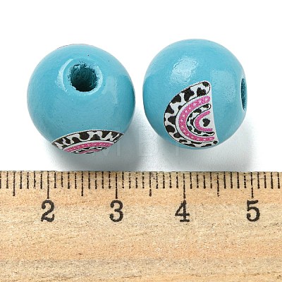 Natural Wood European Beads WOOD-F014-01C-1