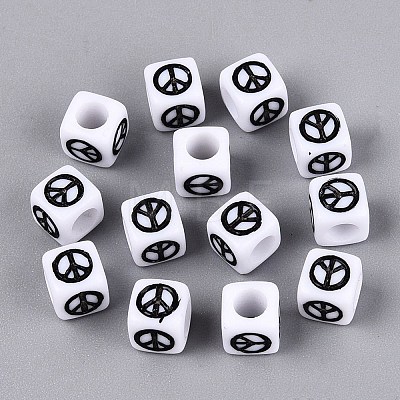 Opaque Acrylic Beads AC-N167-01A-1