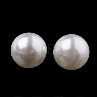 Eco-Friendly Plastic Imitation Pearl Beads MACR-S277-8mm-E-1