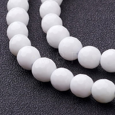 Synthetic White Agate Beads Strands X-G-D419-8mm-01-1