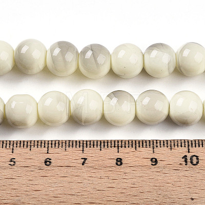 Baking Paint Glass Beads Strands DGLA-N013-10mm-02-1