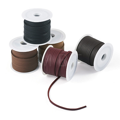 25M 5 Colors Flat Imitation Leather Cord OCOR-TA0001-46-1