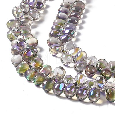 Electroplate Glass Beads Strands EGLA-L031-HR01-1