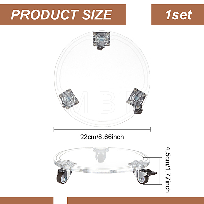 Acrylic Holder Tray for Planter Pots AJEW-WH0166-23B-1